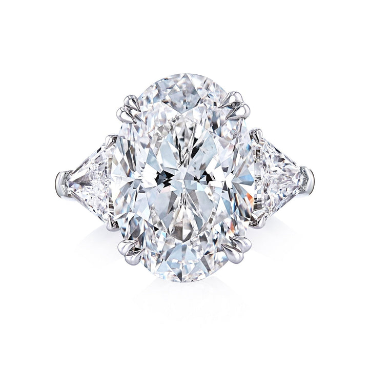 Manfredi Jewels Engagement - Oval Cut 9.46 ct Platinum Diamond Engagement Ring (Pre-Order) | Manfredi Jewels