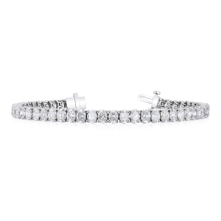 Manfredi Jewels Jewelry - Oval Cut Platinum 12.25ct Diamond Tennis Bracelet | Manfredi Jewels