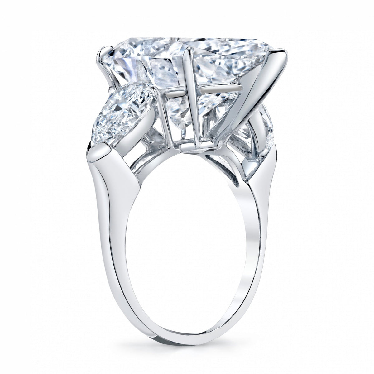 Manfredi Jewels Engagement - Pear Cut 11.44 ct Platinum Diamond Engagement Ring (Pre-Order) | Manfredi Jewels