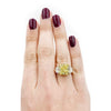 Manfredi Jewels Engagement - Radiant Cut 6.37 ct Platinum & 18K Yellow Gold Fancy Intense Diamond Ring