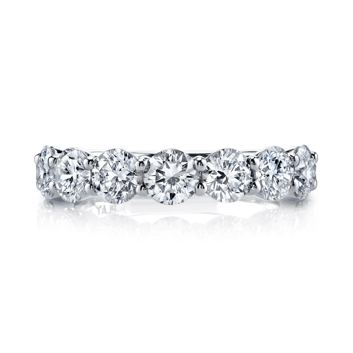 Manfredi Jewels Eternity Bands - Round Cut 1.53 ct Platinum Diamond Eternity Band Ring | Manfredi Jewels