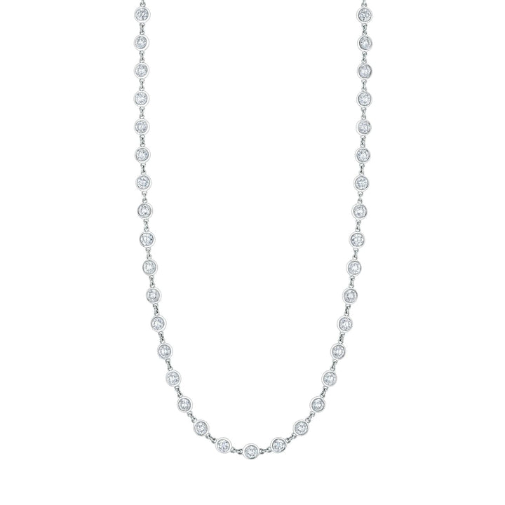Manfredi Jewels Jewelry - Round Cut 18K White Gold 2.22ct Diamonds By The Yard Necklace (Pre-Order) | Manfredi Jewels