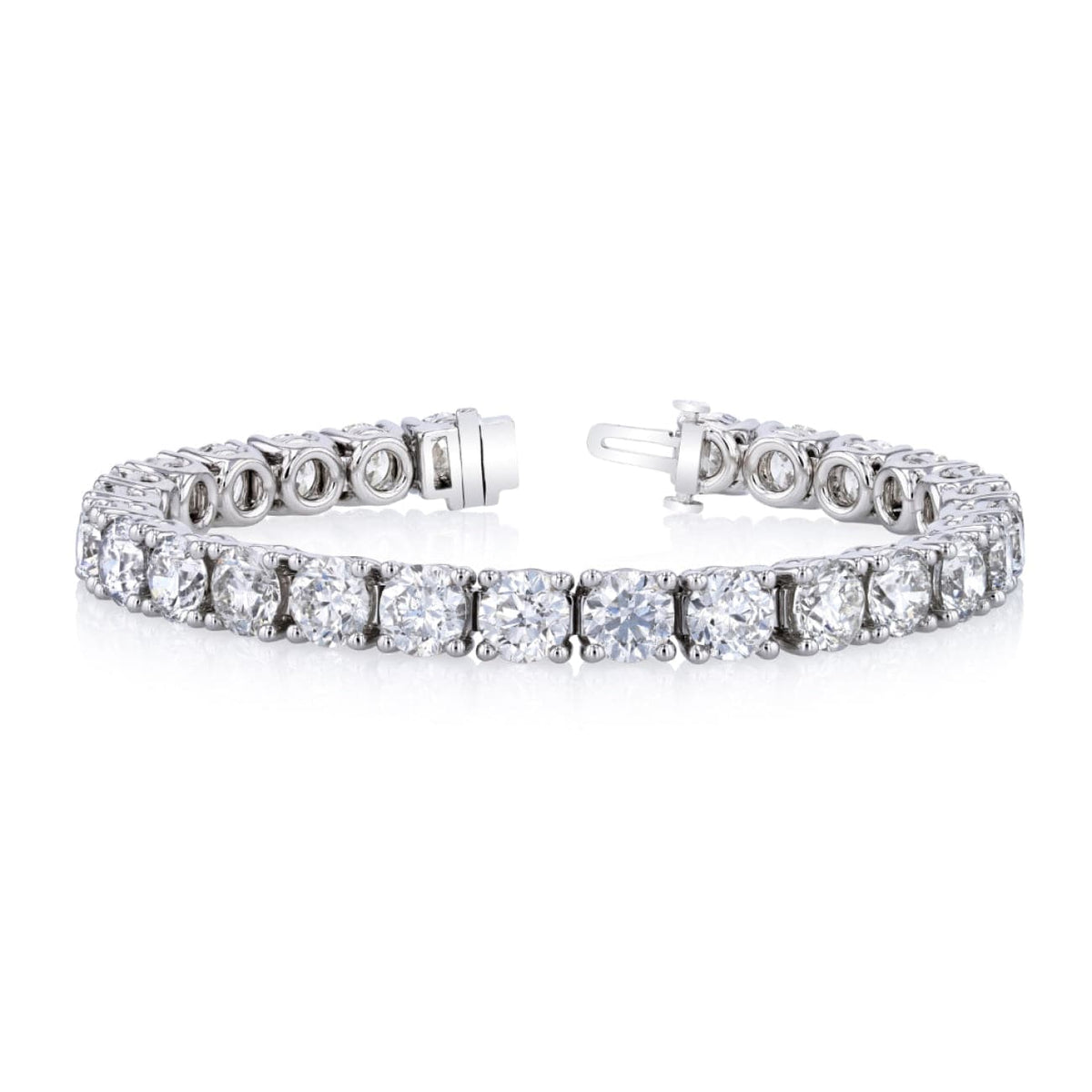 Manfredi Jewels Jewelry - Round Cut 18K White Gold 4.49ct Buttercup Diamond Tennis Bracelet | Manfredi Jewels