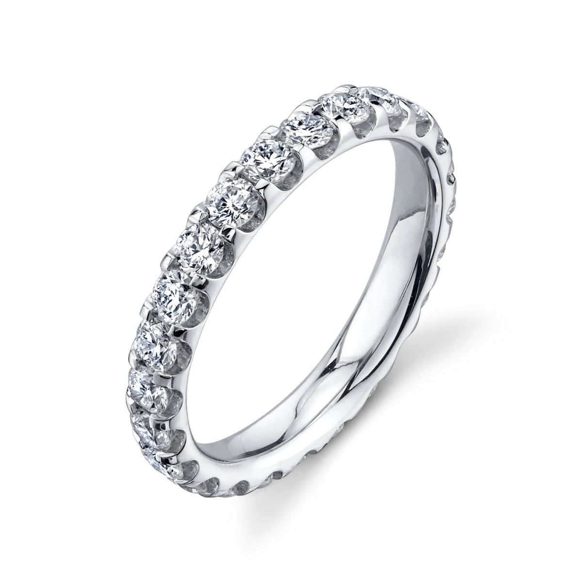 Manfredi Jewels Engagement - Round Cut 2.0ct Platinum Diamond Eternity Band Ring | Manfredi Jewels