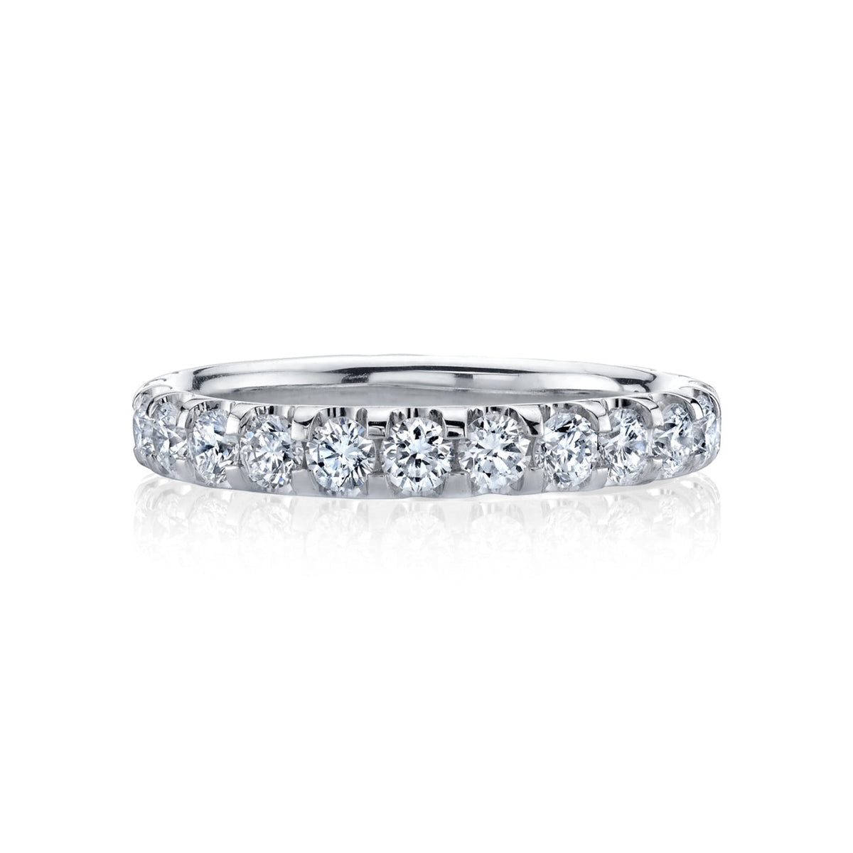 Manfredi Jewels Engagement - Round Cut 2.0ct Platinum Diamond Eternity Band Ring | Manfredi Jewels