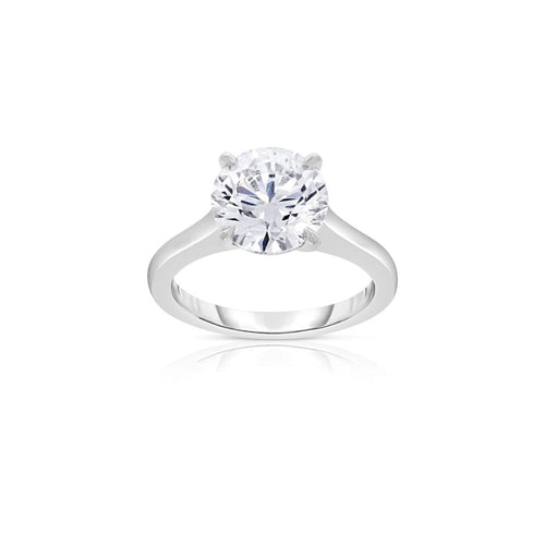 Manfredi Jewels Engagement - Round Cut 3.19 ct Platinum Diamond Ring