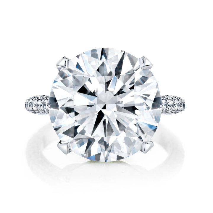 Manfredi Jewels Engagement - Round Cut 9.30 ct Platinum Diamond Engagement Ring (Pre-Order) | Manfredi Jewels