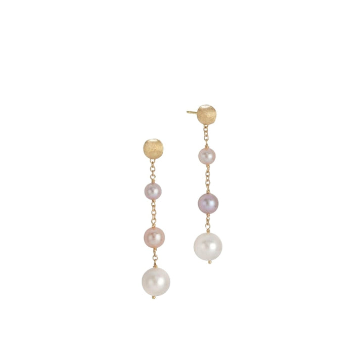 Marco Bicego Jewelry - Africa Pearl 18K Yellow Gold Pearl Drop Earrings | Manfredi Jewels
