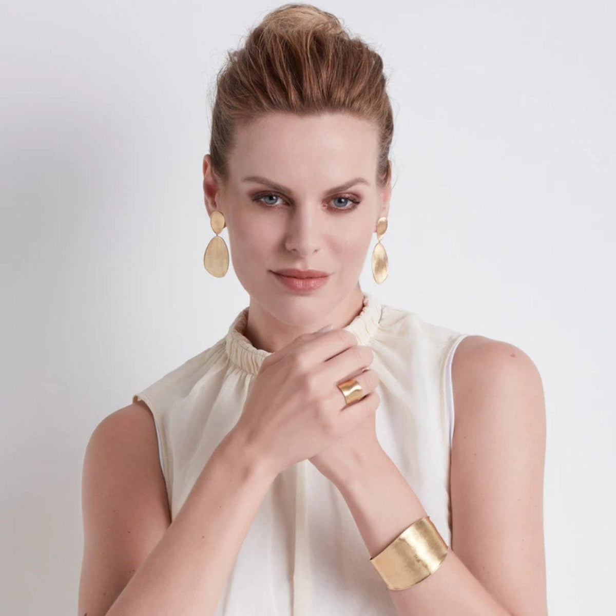 Marco Bicego Jewelry - Lunaria 18K Yellow Gold Large Double Drop Earrings | Manfredi Jewels