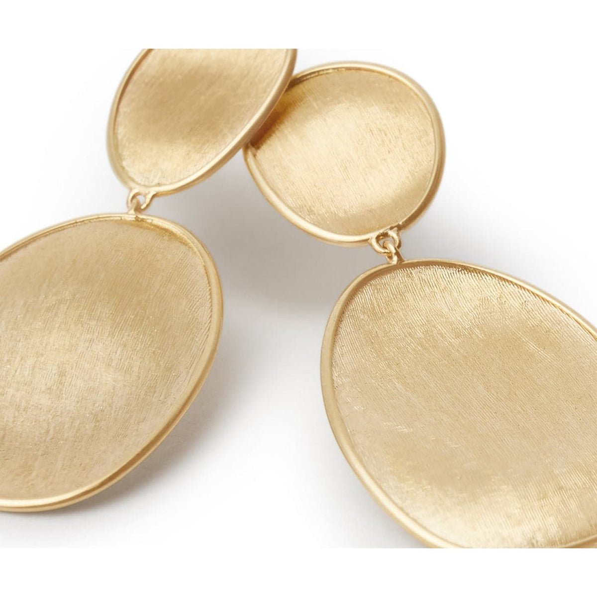 Marco Bicego Jewelry - Lunaria 18K Yellow Gold Small Double Drop Earrings | Manfredi Jewels