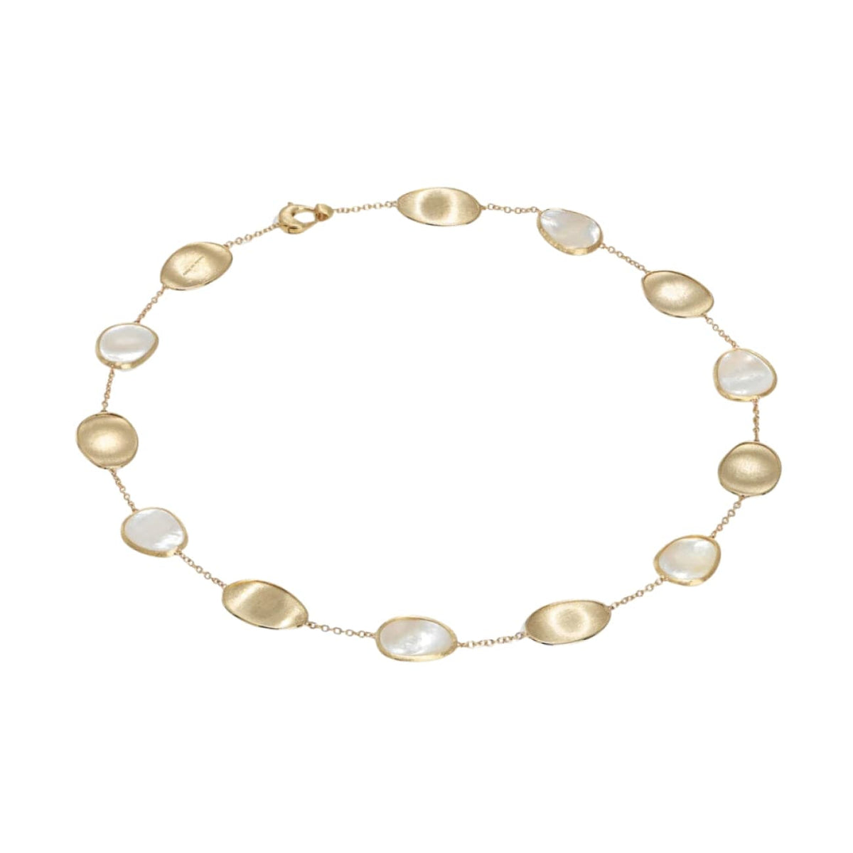 Marco Bicego Jewelry - Lunaria 18K Yellow Gold White Mother of Pearl Short Necklace | Manfredi Jewels