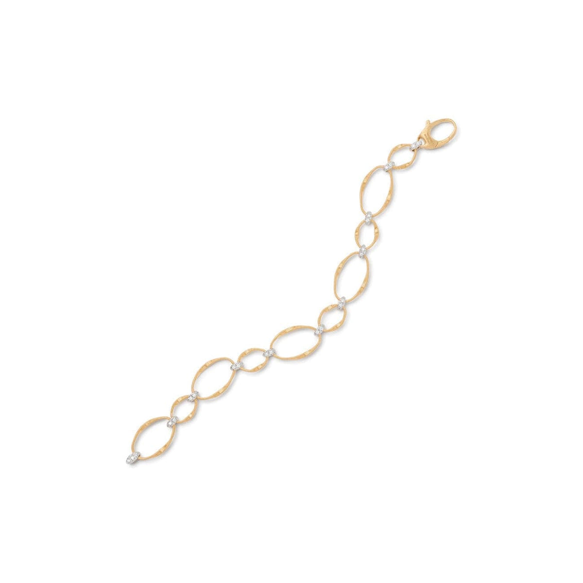 Marco Bicego Jewelry - Marrakech 18K Yellow Gold Flat Link Diamond Bracelet | Manfredi Jewels