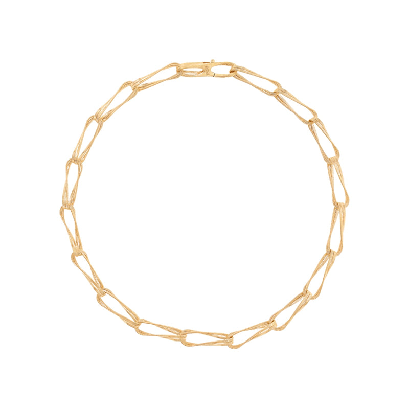 Marco Bicego Jewelry - Marrakech 18K Yellow Gold Twisted Double Coil Link Necklace | Manfredi Jewels