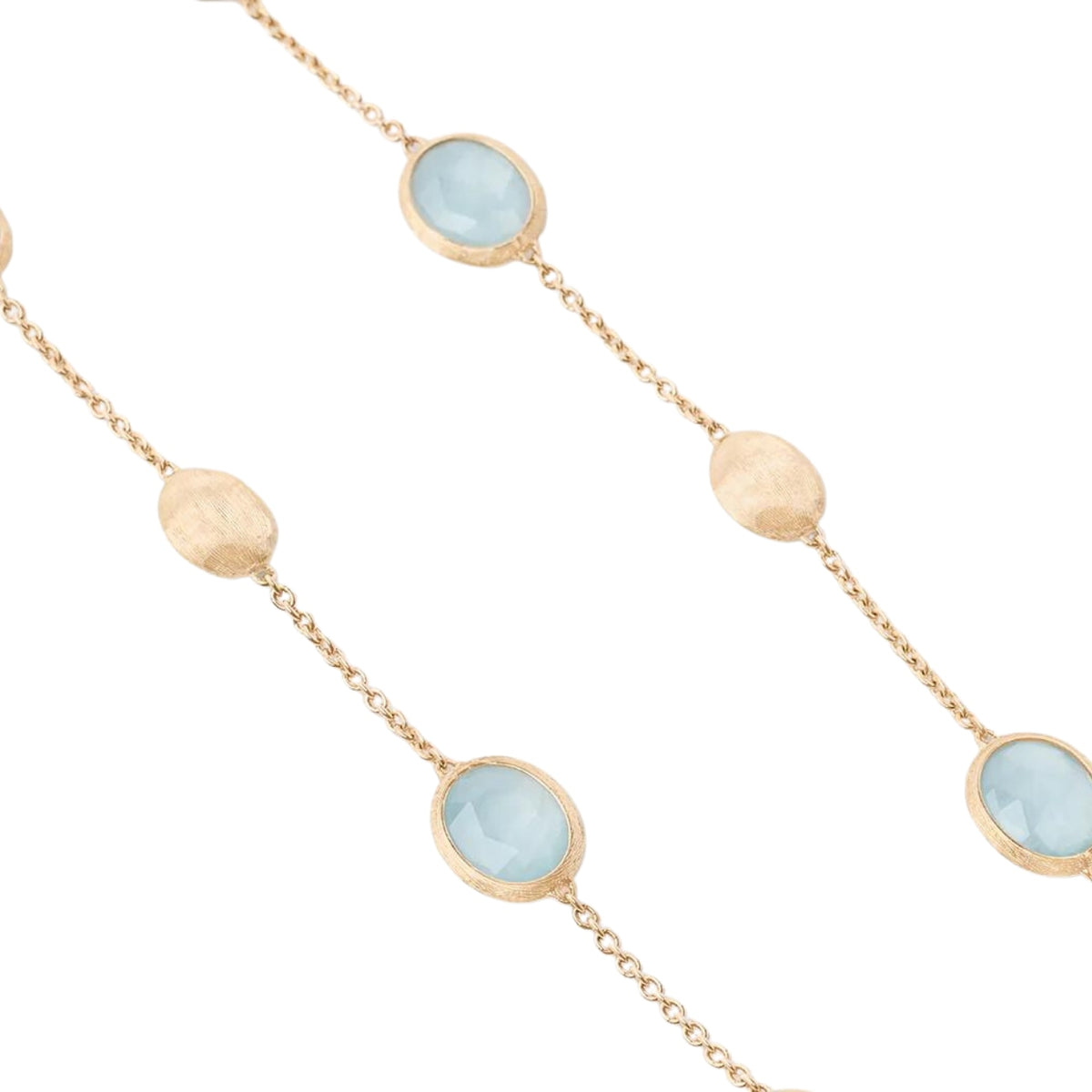 Marco Bicego Jewelry - Siviglia 18K Yellow Gold Aquamarine & Gold Necklace | Manfredi Jewels