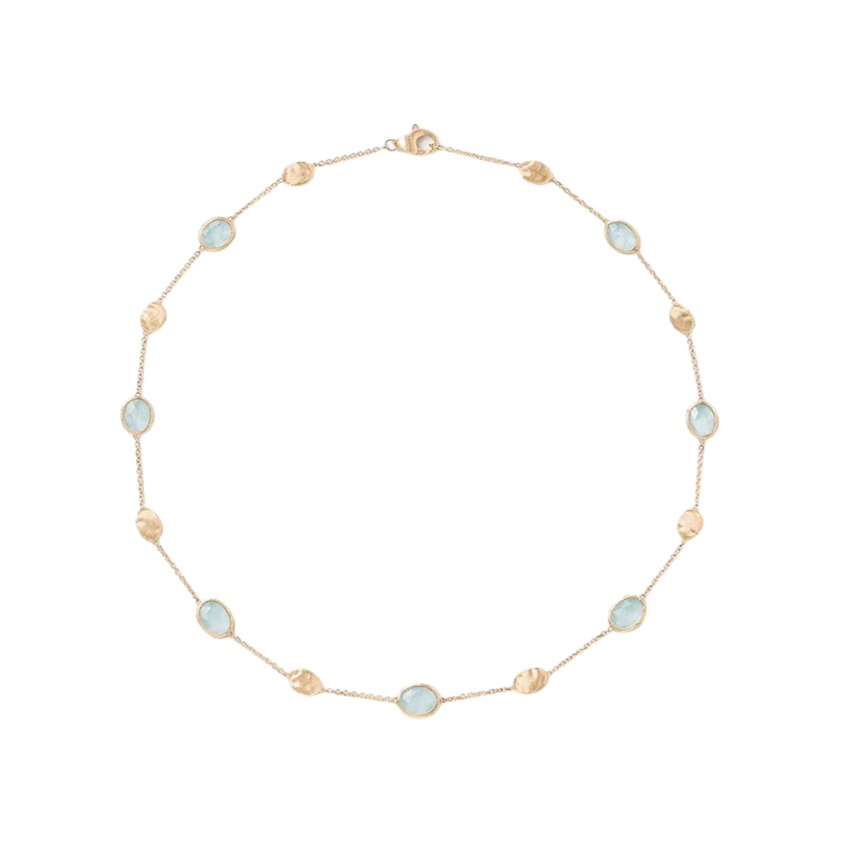 Marco Bicego Jewelry - Siviglia 18K Yellow Gold Aquamarine & Gold Necklace | Manfredi Jewels