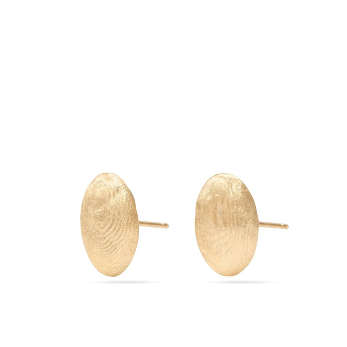 Marco Bicego Jewelry - Siviglia 18K Yellow Gold Oval Stud Earrings | Manfredi Jewels