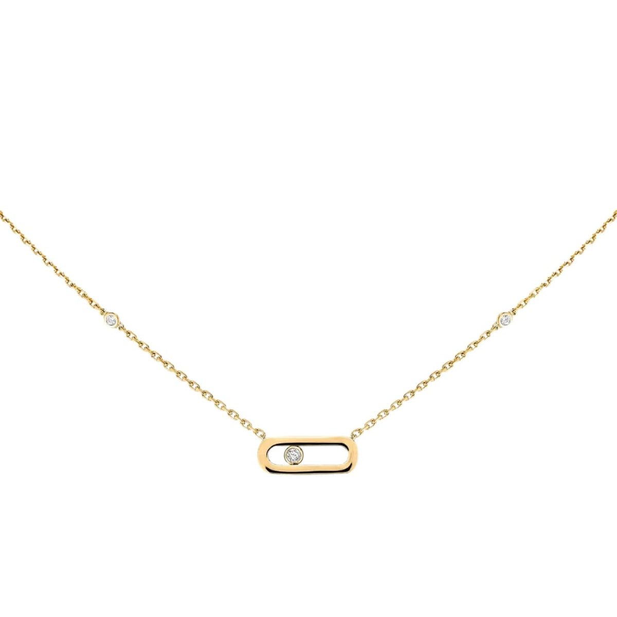 Messika Jewelry - Gold Move Uno 18K Yellow Diamond Necklace | Manfredi Jewels