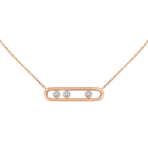 Move 18K Rose Gold Diamond Necklace