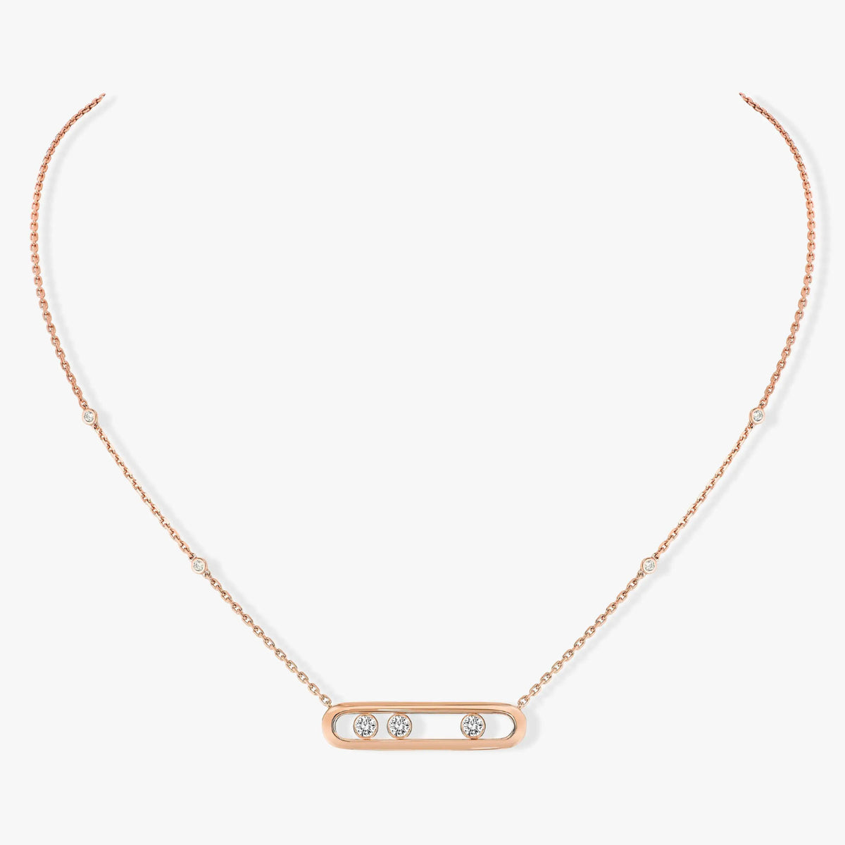 Messika Jewelry - Move 18K Rose Gold Diamond Necklace | Manfredi Jewels
