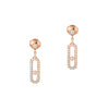 Messika Jewelry - Move Uno 18K Rose Gold Diamond Pavé Drop Earrings | Manfredi Jewels