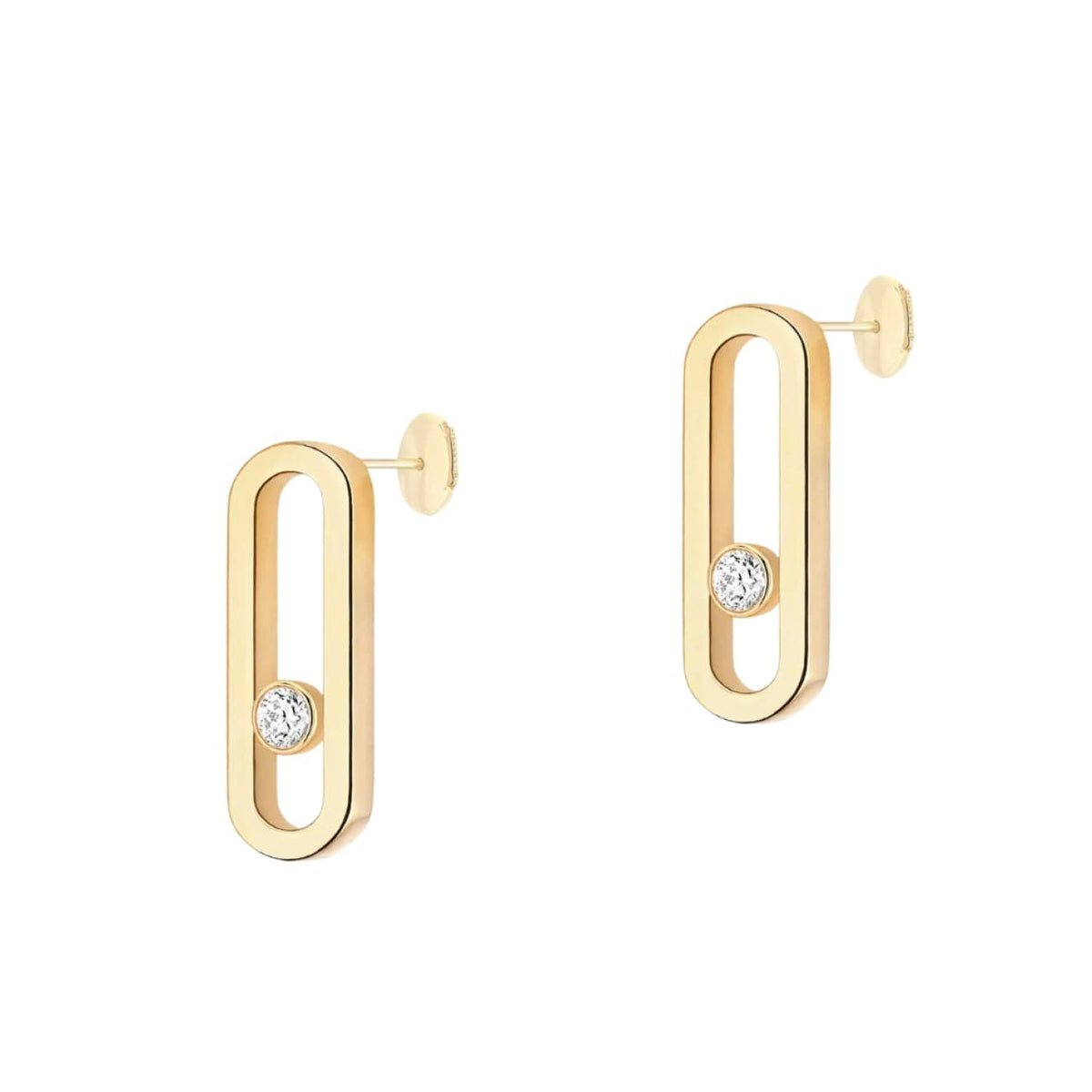 Messika Jewelry - Move Uno 18K Yellow Gold Diamond Earrings | Manfredi Jewels