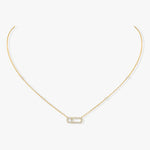 Messika Jewelry - Move Uno 18K Yellow Gold Pavé Diamond Necklace | Manfredi Jewels