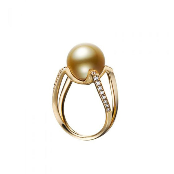 Mikimoto m Collection 18k Yellow Gold Golden South Sea Cultured