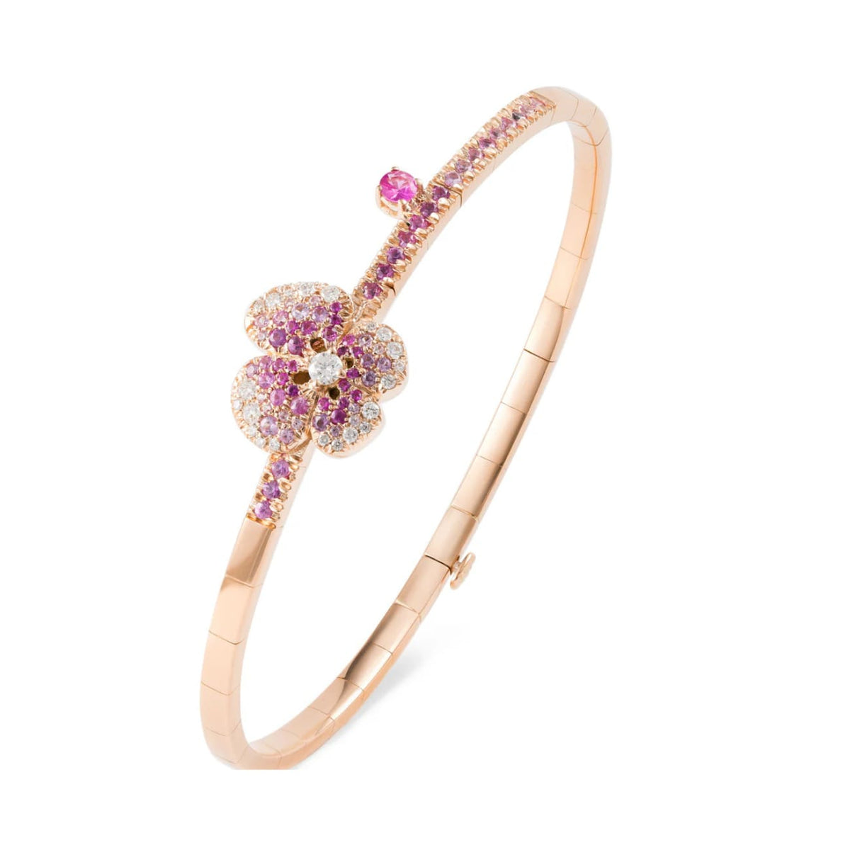 Miseno Jewelry - Ischia 18K Rose Gold Diamond and Pink Sapphire Bracelet | Manfredi Jewels