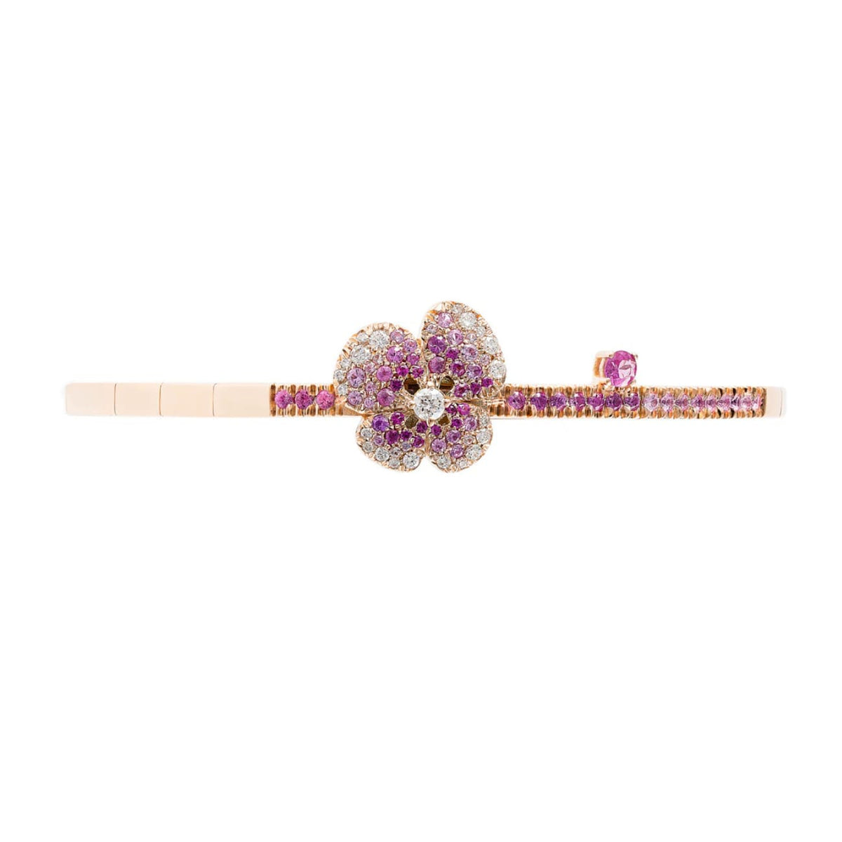 Miseno Jewelry - Ischia 18K Rose Gold Diamond and Pink Sapphire Bracelet | Manfredi Jewels