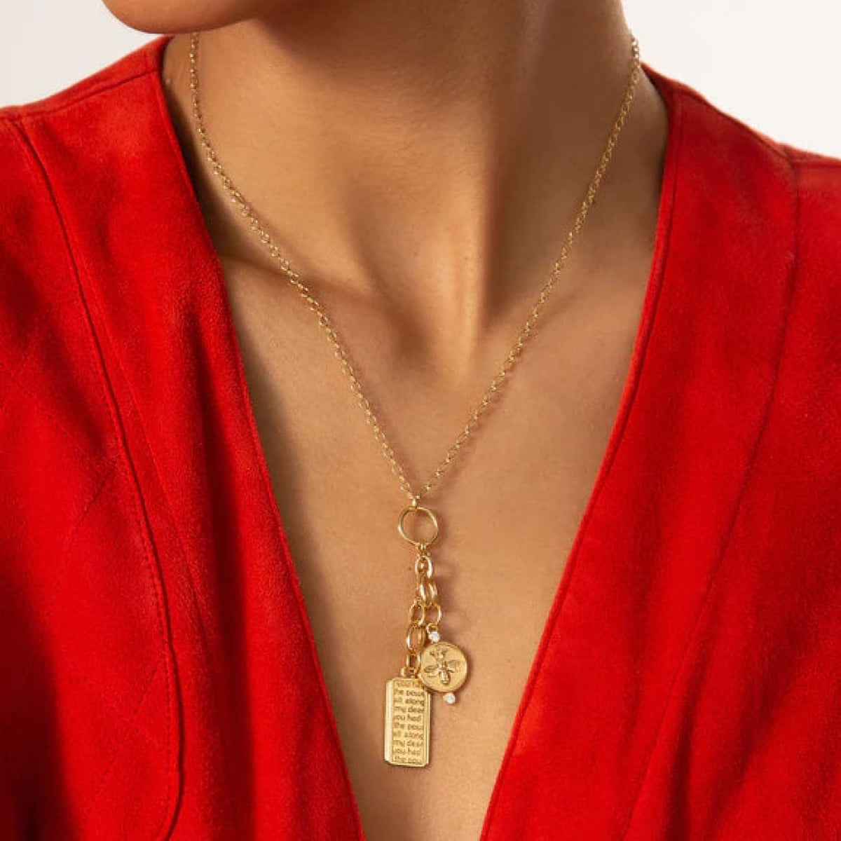 Monica Rich Kosann Jewelry - Design Your Own 18K Yellow Gold 2 Charm Enhancer Chain Stations Necklace | Manfredi Jewels