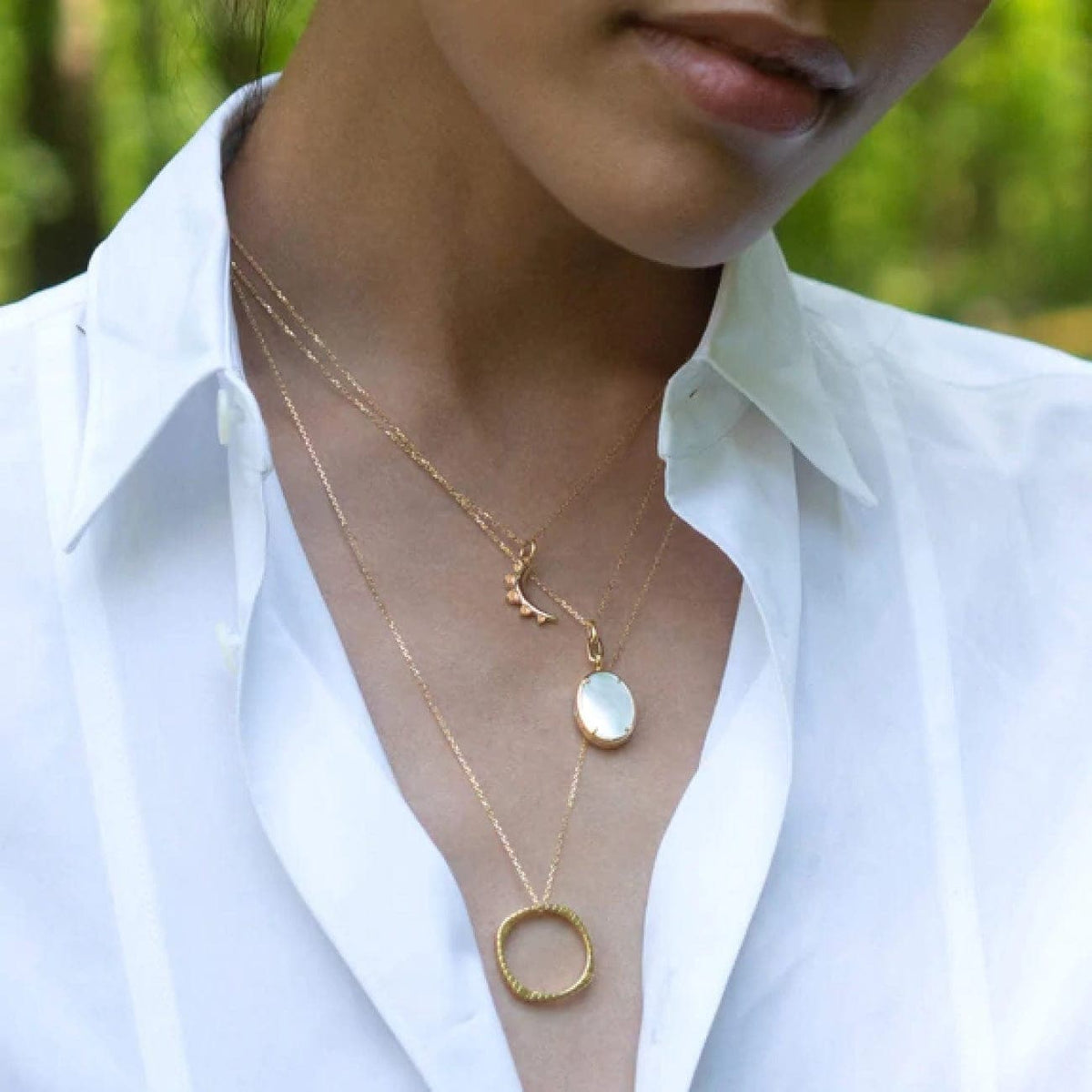 Monica Rich Kosann Jewelry - Moon 18K Yellow Gold Birthstone ’November’ Citrine Necklace | Manfredi Jewels