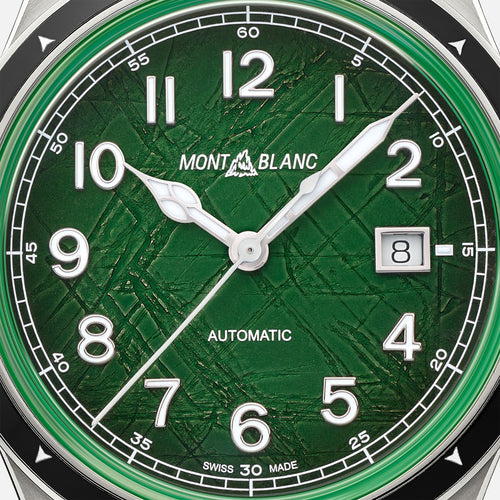 Montblanc New Watches - 1858 - AUTOMATIC DATE OXYGEN GREEN | 133269 | Manfredi Jewels