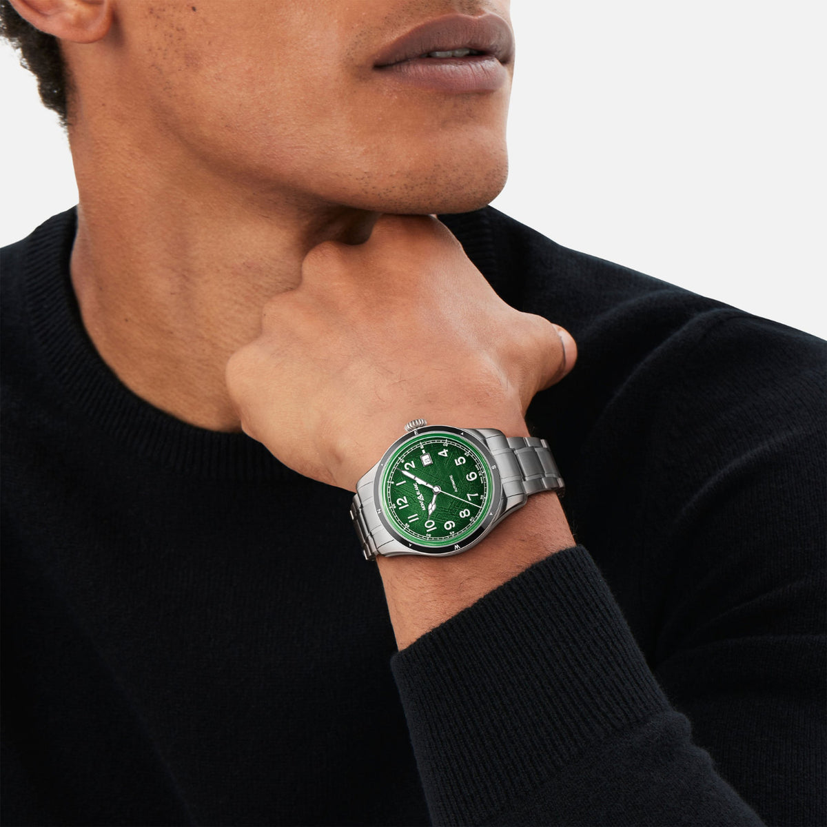 Montblanc New Watches - 1858 - AUTOMATIC DATE OXYGEN GREEN | 133269 | Manfredi Jewels