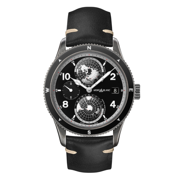 Montblanc New Watches - 1858 - GEOSPHERE ULTRABLACK | 128257 | Manfredi Jewels