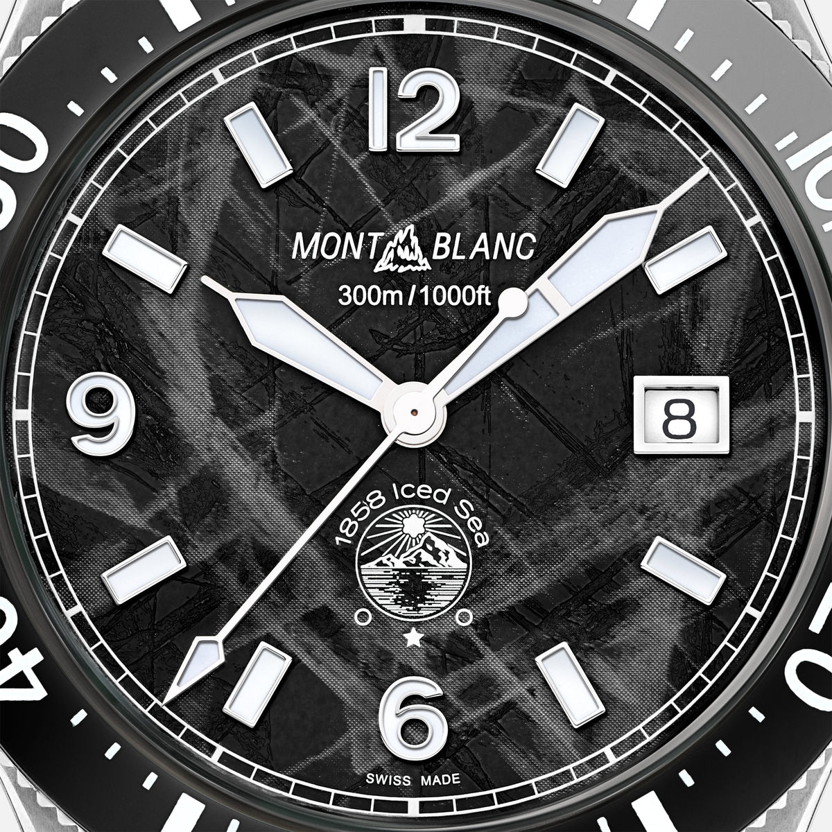 Montblanc New Watches - ICED SEA - 1858 AUTOMATIC DATE | 129371 | Manfredi Jewels