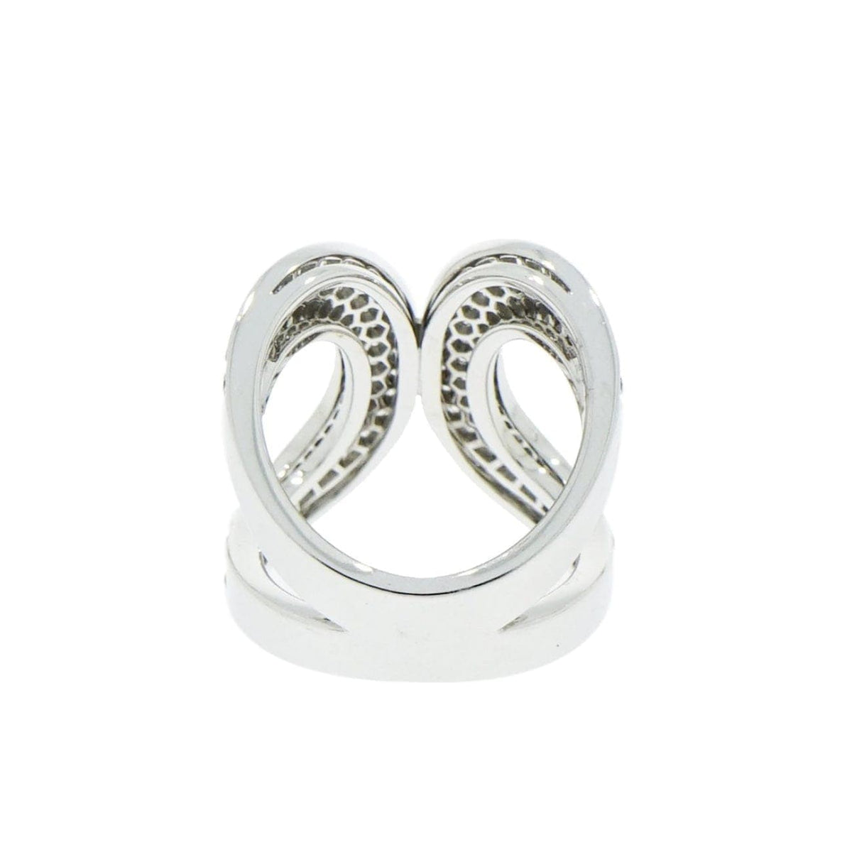 New Italian Art Jewelry - Diamond Pave 18K White Gold Ring | Manfredi Jewels