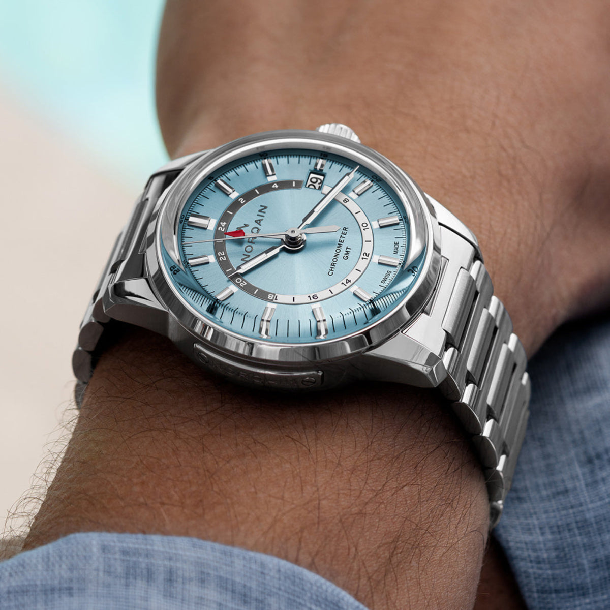 NORQAIN New Watches - FREEDOM 60 GMT - ICE BLUE | Manfredi Jewels