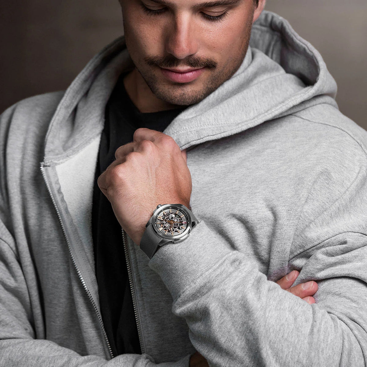NORQAIN New Watches - INDEPENDENCE WILD ONE SKELETON GREY | Manfredi Jewels