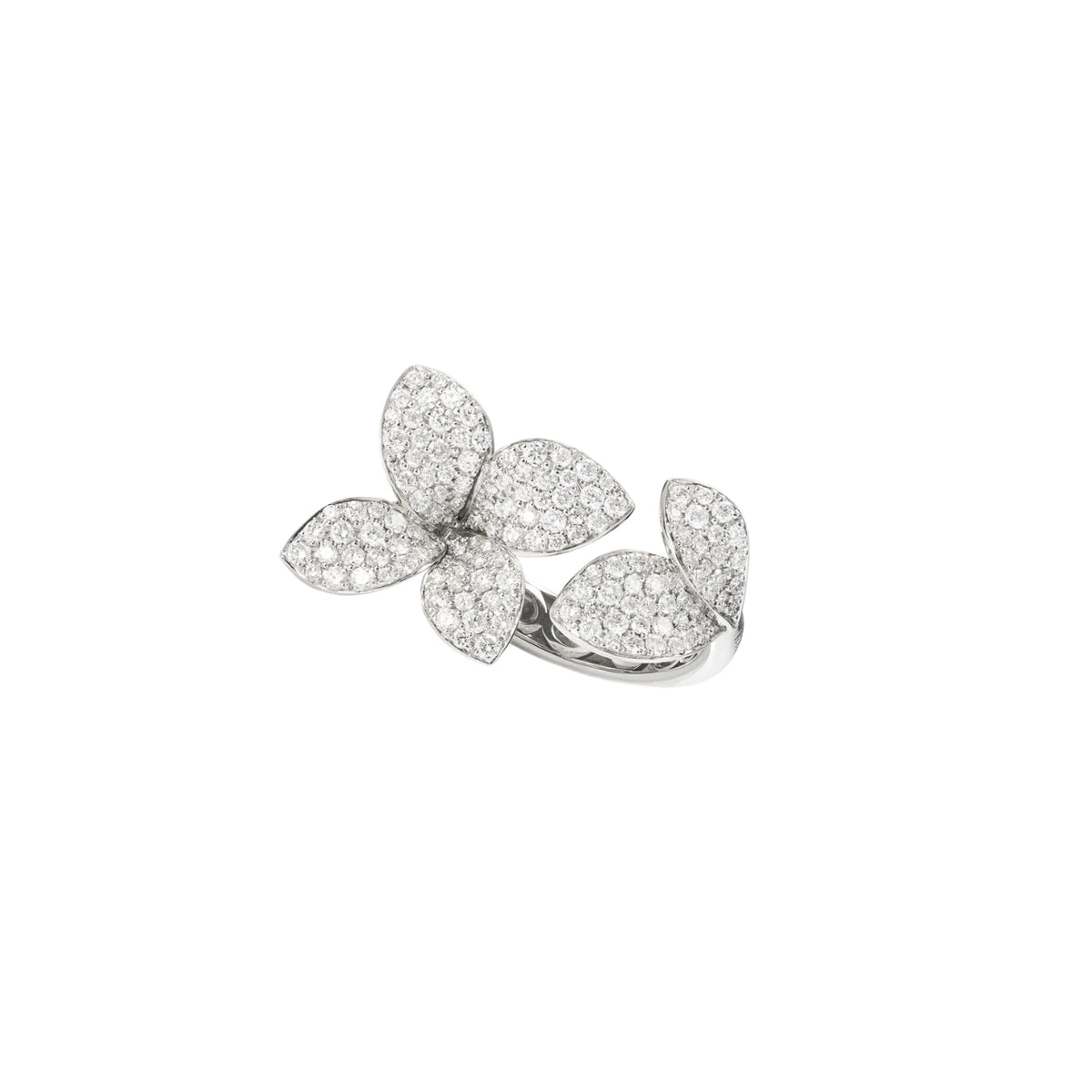 Pasquale Bruni Jewelry - Giardini Segreti 18K White Gold Pavé Diamond Ring | Manfredi Jewels