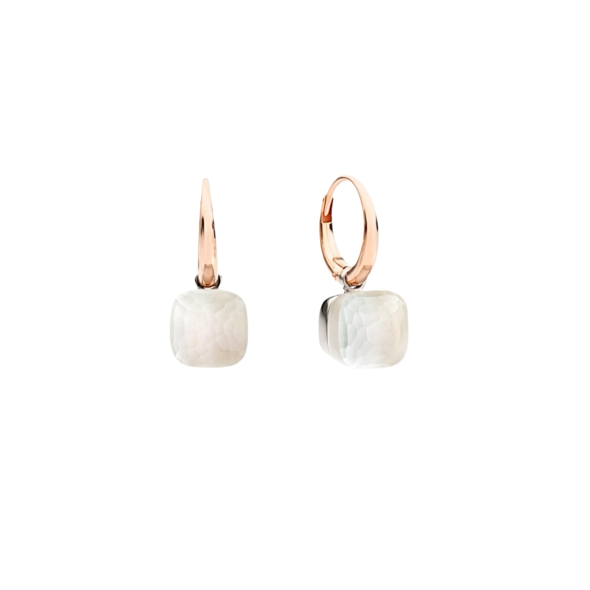 Pomellato Jewelry - Nudo 18K Rose Gold Gelè White Topaz & Mother of Pearls Earrings | Manfredi Jewels