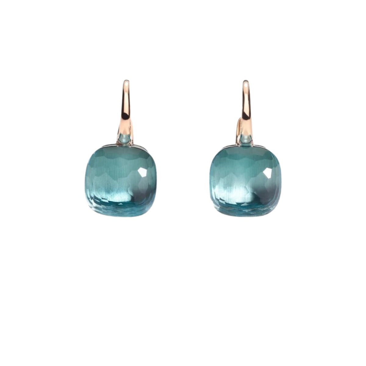 Pomellato Jewelry - Nudo Classic 18K Rose Gold Sky Blue Topaz Earrings | Manfredi Jewels