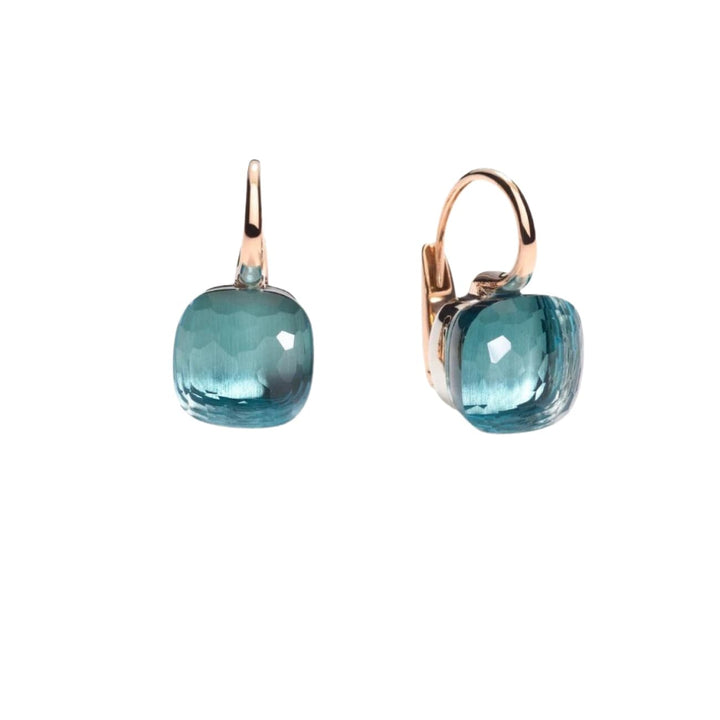 Pomellato Jewelry - Nudo Classic 18K Rose Gold Sky Blue Topaz Earrings | Manfredi Jewels