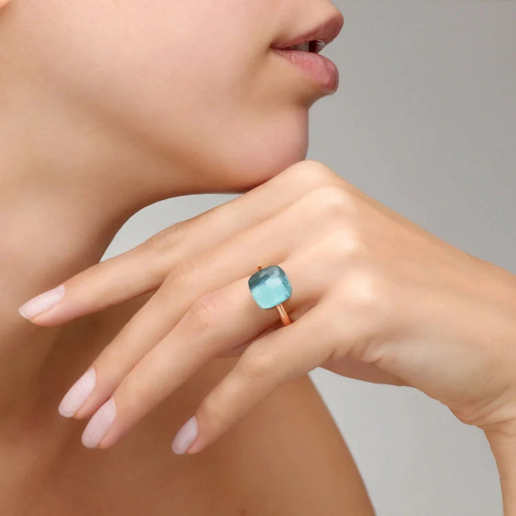 Pomellato Jewelry - NUDO - Sky Blue Topaz Nudo Ring Maxi | Manfredi Jewels