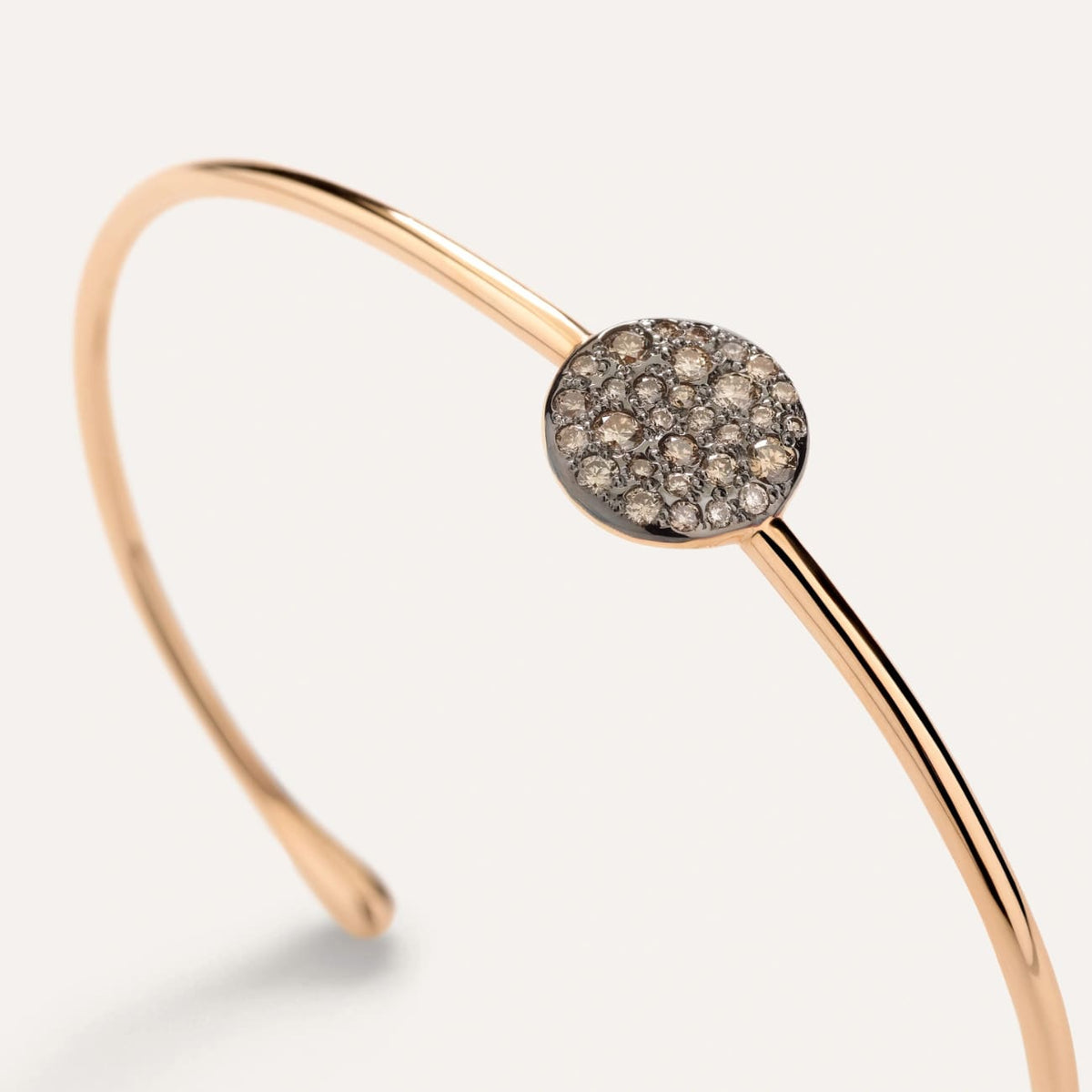 Pomellato Jewelry - Sabbia 18K Rose Gold Bracelet with Brown Diamonds | Manfredi Jewels