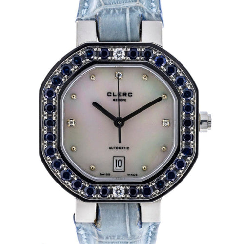 Pre - Owned Clerc Geneve Watches - with Blue Sapphires | Manfredi Jewels