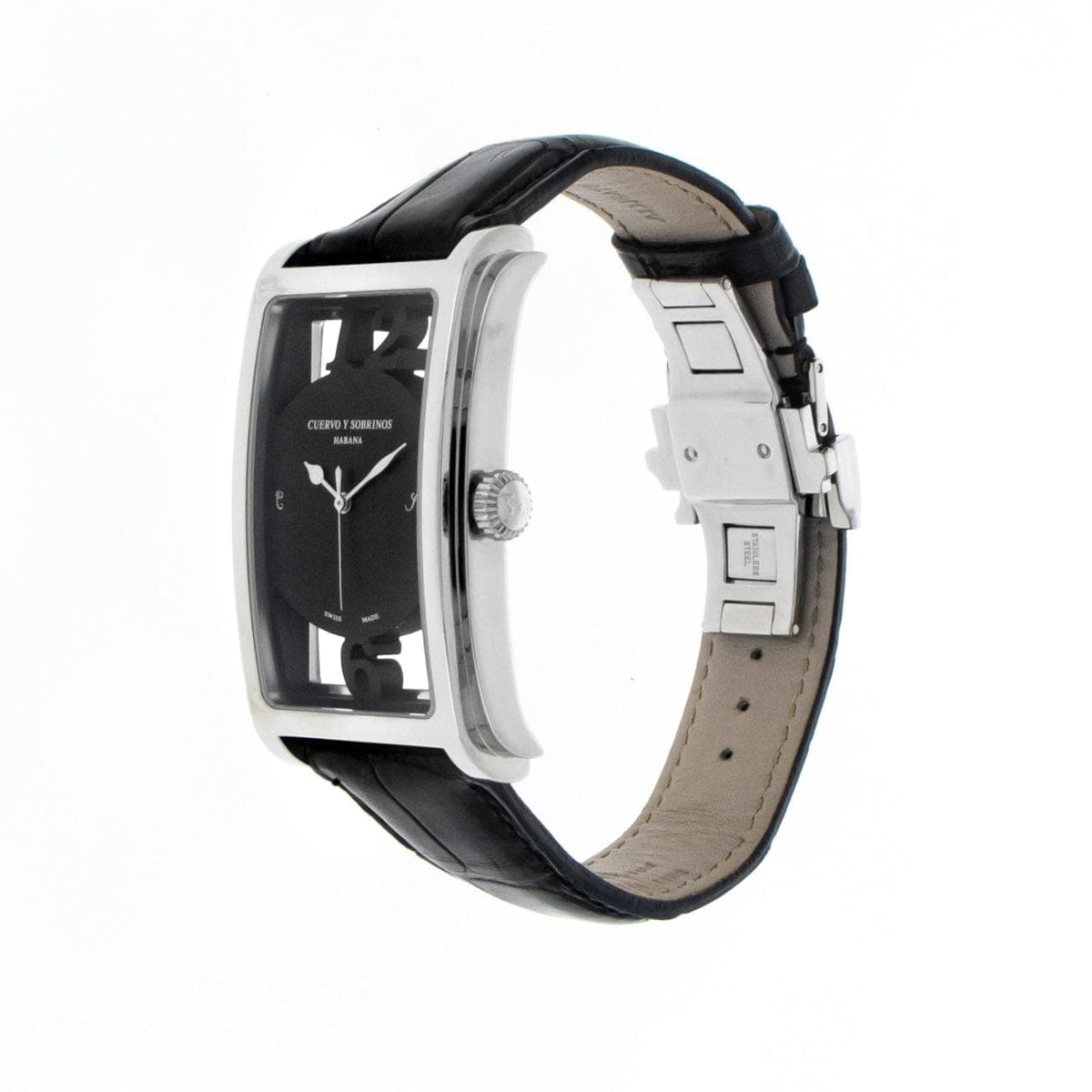 Pre-Owned Cuervo Y Sobrinos Pre-Owned Watches - Prominent Havana in Stainless Steel | Manfredi Jewels
