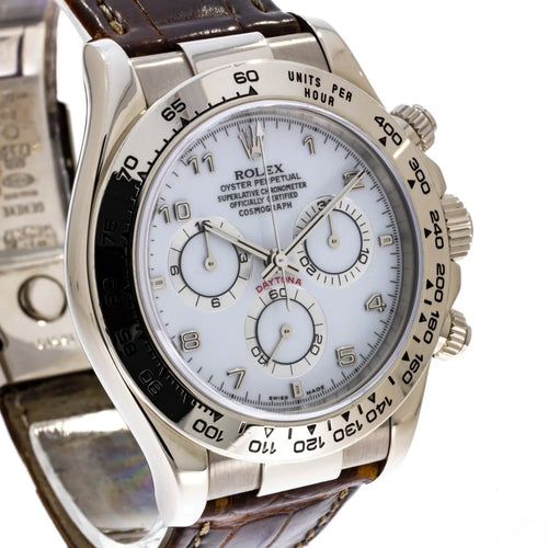 Pre - Owned Rolex Watches - Cosmograph Daytona White Gold 40mm | Manfredi Jewels