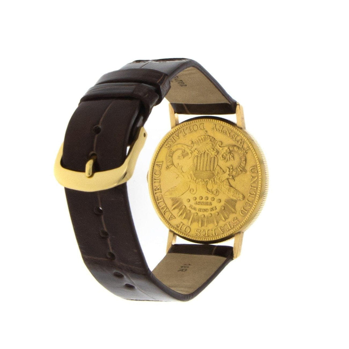 Pre-Owned Schochet Pre-Owned Watches - US Liberty Head 1904 Coin Watch 35mm 22K Gold | Manfredi Jewels
