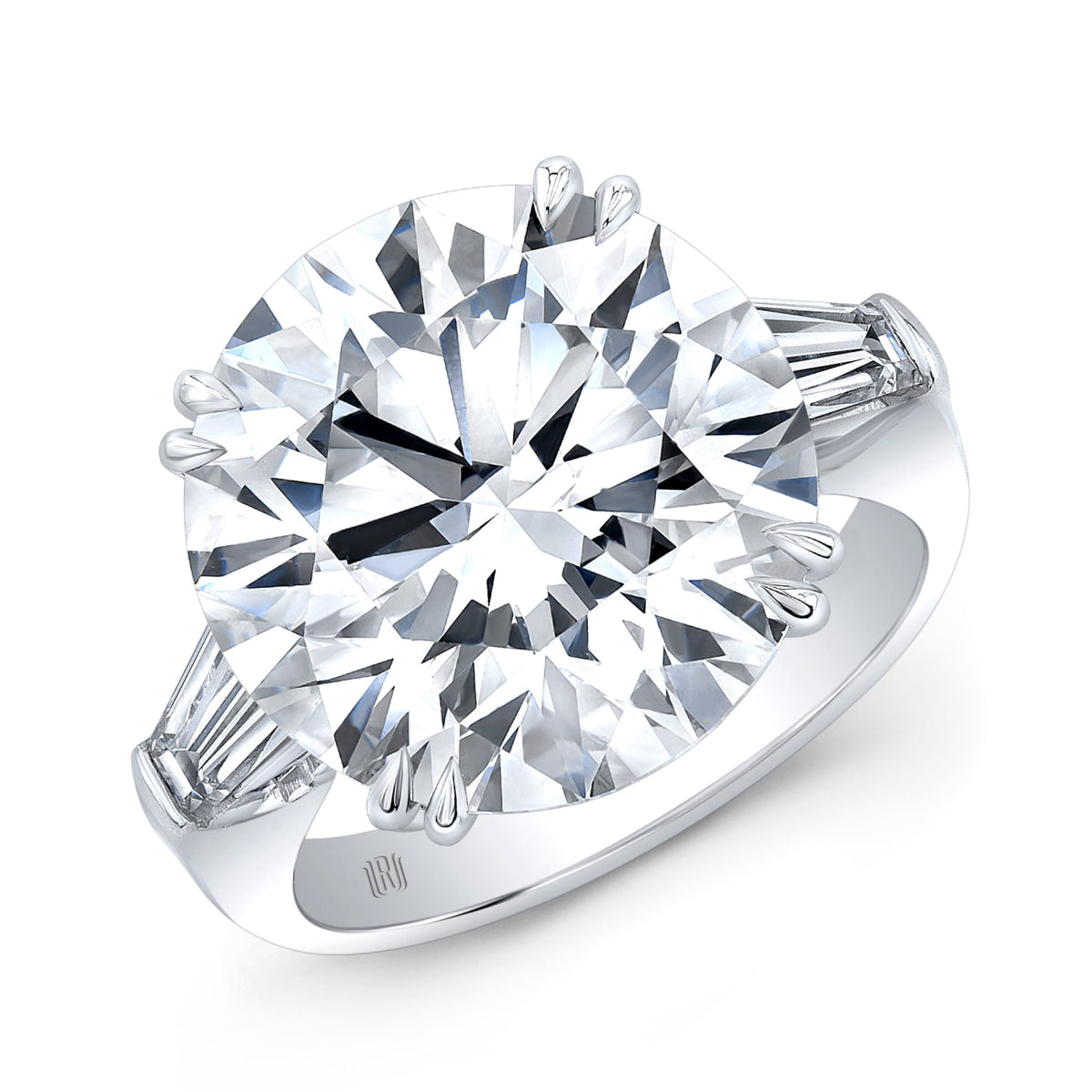 Rahaminov Diamonds Engagement - Round Cut 4.02 ct Platinum Diamond Engagement Ring | Manfredi Jewels