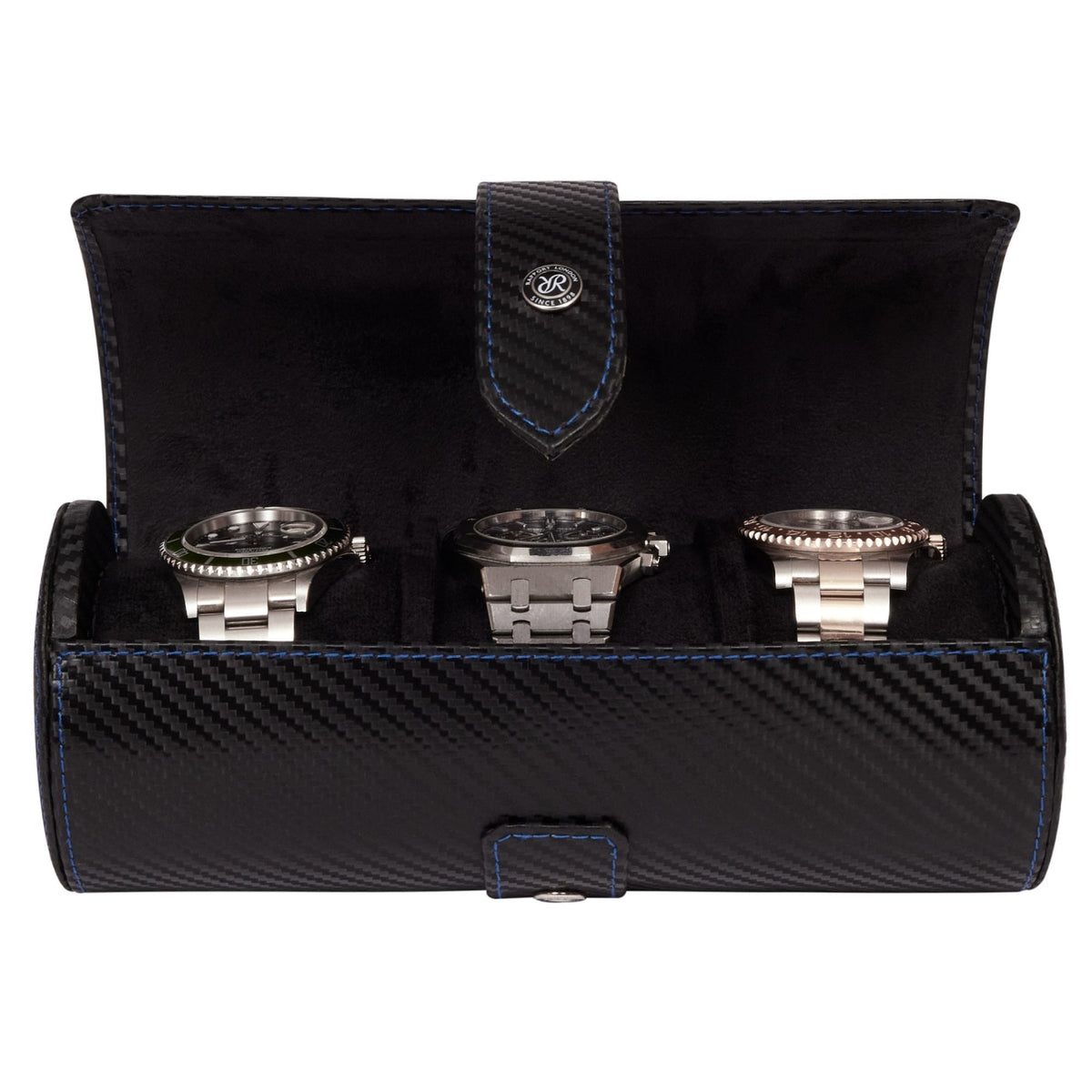 Rapport London Watch Box - Carbon Three Watch Roll | Manfredi Jewels